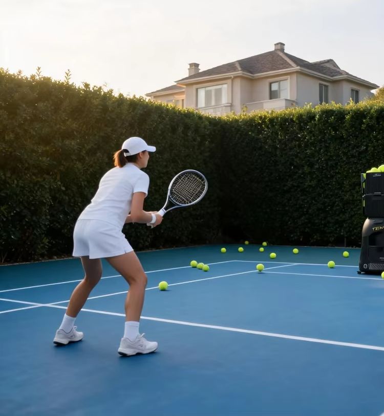 Robot Ball Machine - เครื่องยิงลูกเทนนิส Tenniix หุ่นยนต์ฝึกซ้อมควบคุมด้วยเสียง AI เครื่องยิงลูกเทนนิสแบบพกพาสำหรับการฝึกซ้อม