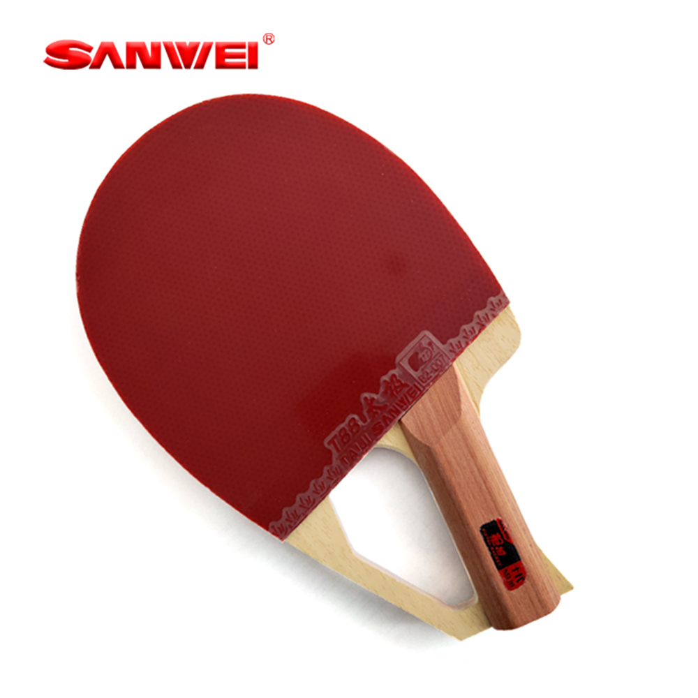 Table Tennis Racket - ไม้ปิงปอง SANWEI รุ่นดั้งเดิม รูปทรงปืนพก แบบจับถนัดมือ ใบมีดสำหรับเล่นปิงปอง