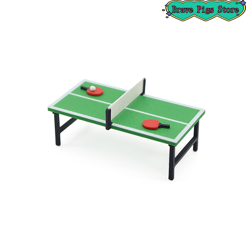 Table Tennis For Sale - 1:12 Miniature ไม้ปิงปองรุ่นปิงปองอุปกรณ์ตกแต่งตาราง