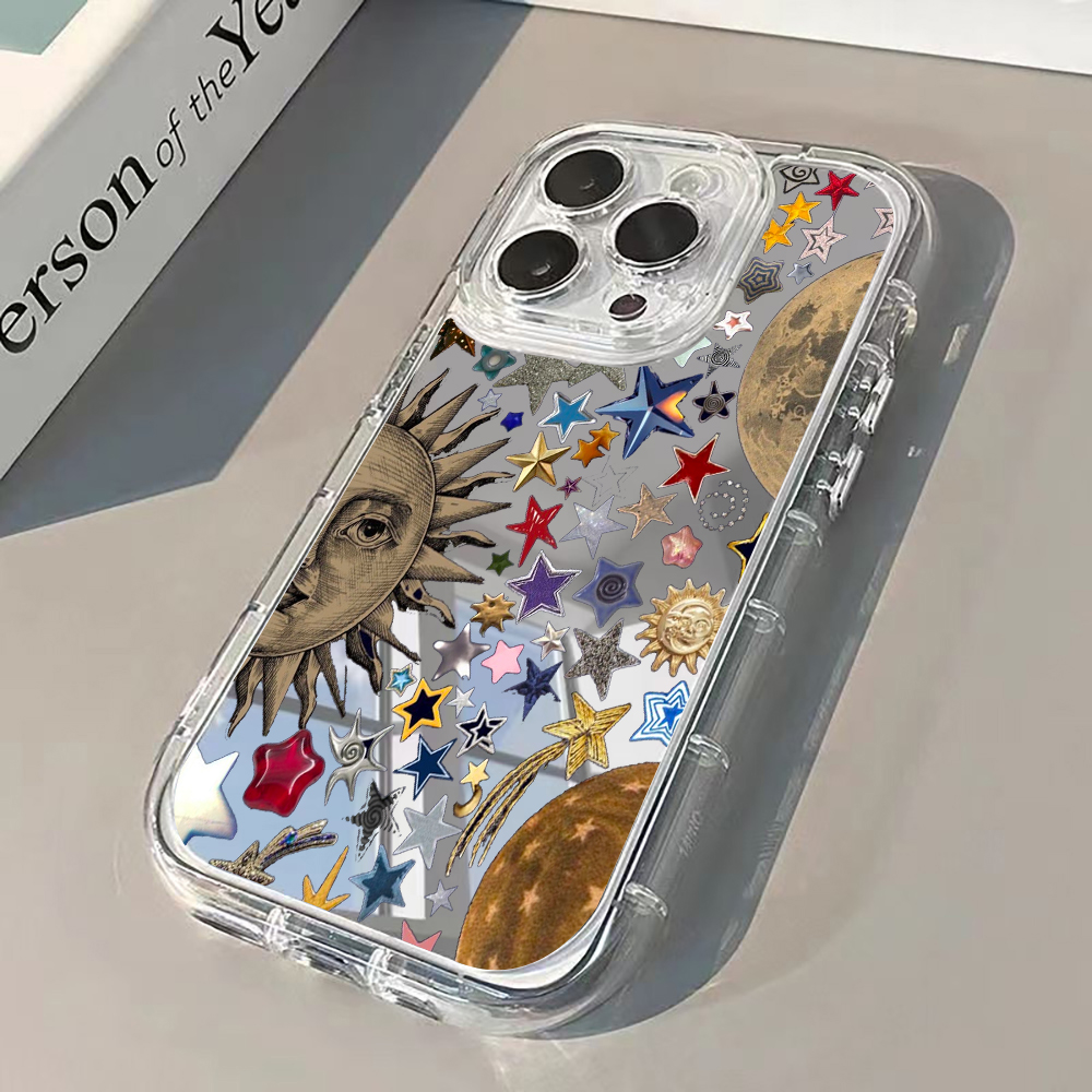 Table Tennis 11 - เคสโทรศัพท์มือถือแบบกระจกกลิตเตอร์สีทอง Celestial สำหรับ iPhone 17 Pro