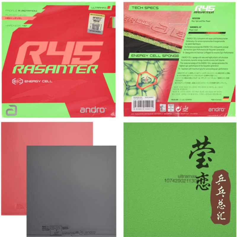 Table Tennis For Sale - ยางปิงปอง Andro Rasanter R45 47 50