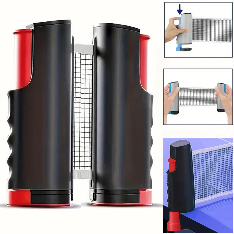 Table Tennis Launcher - 2026 ตาข่ายปิงปองแบบพับได้ ใช้ได้ทุกที่ อุปกรณ์กีฬา อะไหล่เสาปิงปอง อุปกรณ์เสริมสำหรับออกกำลังกาย