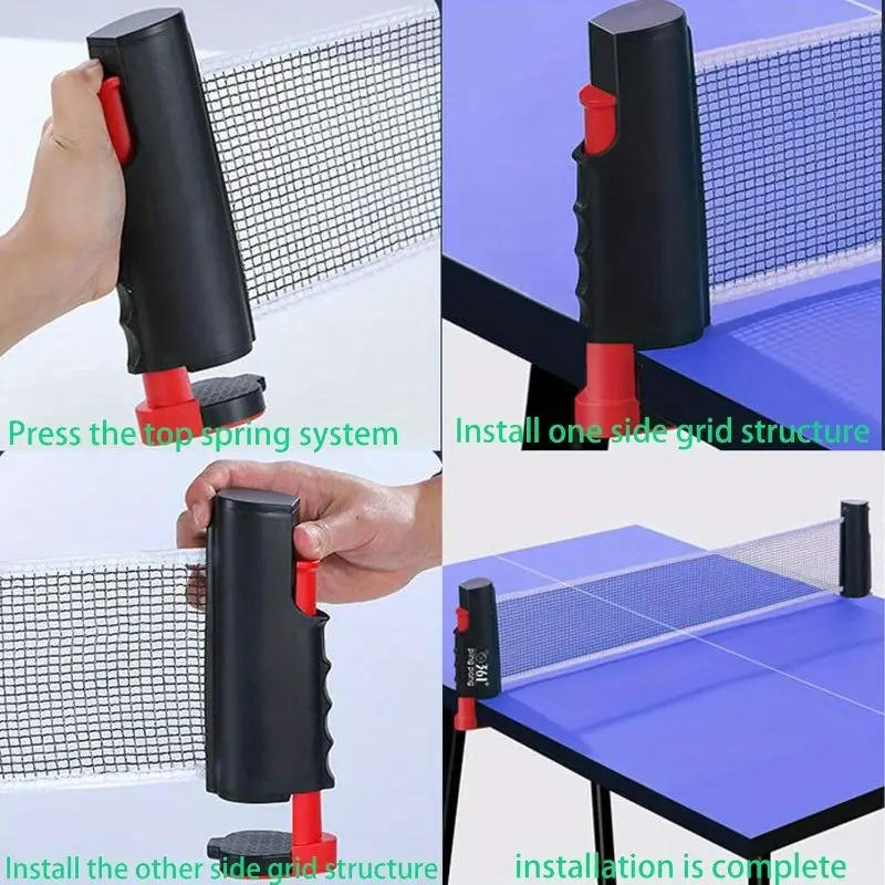 Table Tennis Equipment - อุปกรณ์เสริมสำหรับกีฬาปิงปอง ตาข่ายปิงปองแบบพับเก็บได้ ใช้ได้ทุกที่ รุ่นฮิตปี 2025 พร้อมเสาสำรอง