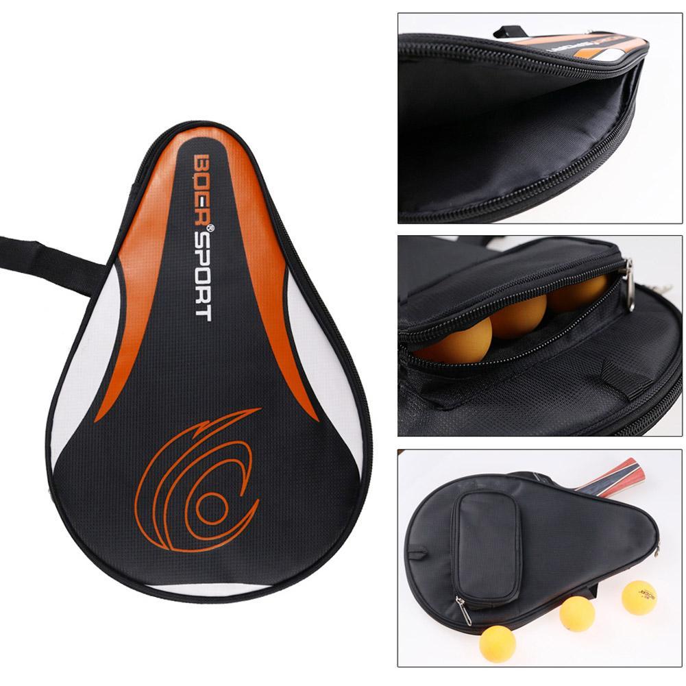 Table Tennis Launcher - กระเป๋าไม้ลายกีฬาปิงปอง9ซม. 1ชิ้น30x1ถุงค้างคาวสีดำ/ สีฟ้าผ้าอ๊อกซ์ฟอร์ดฟองน้ำกล่องไม้ปิงปองสำหรับเก็บไม้พายใบมีด