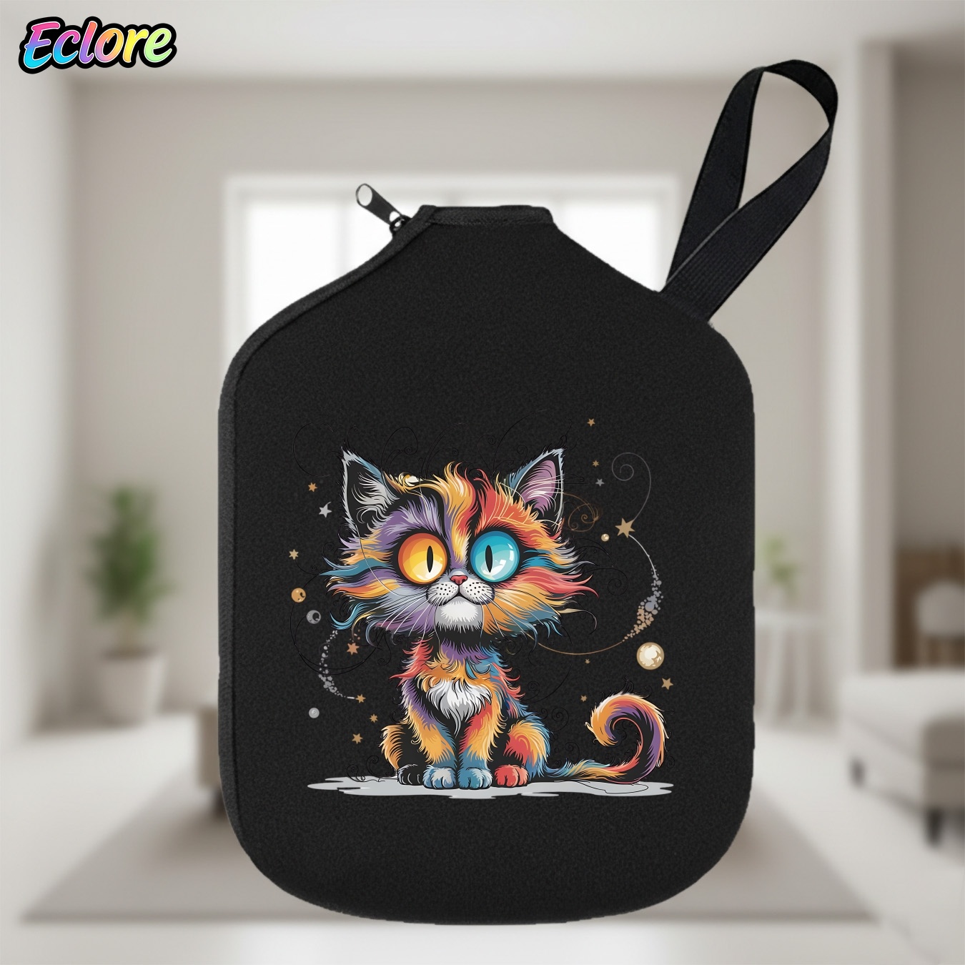 Table Tennis Racket - กระเป๋าใส่ไม้พายปิคเคิลบอล Galaxy Star Cat ทนทาน นุ่ม