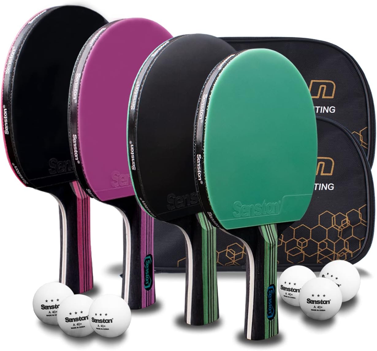 Table Tennis Reference - ไม้ปิงปองไม้ 5 ชั้น คุณภาพพรีเมียม ชุด 4
