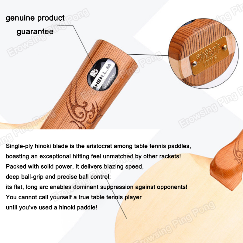 ไม้ปิงปองฮิโนกิ 1 ชั้น แบบจับส - Table Tennis Racket บทวิจารณ์และราคา