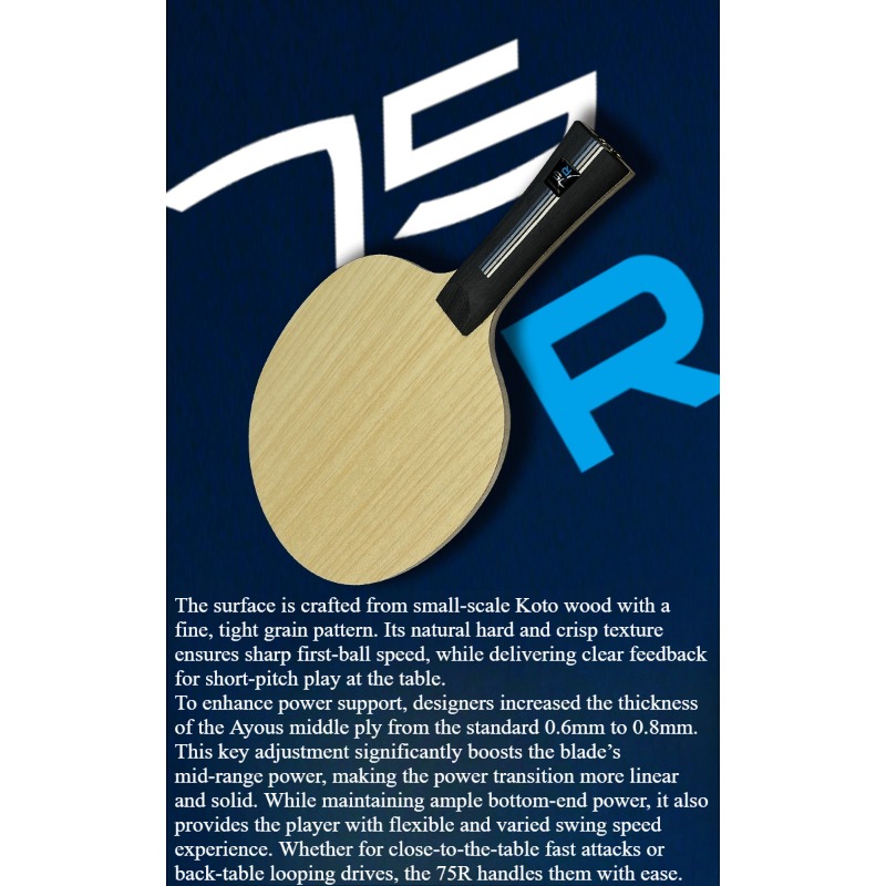 ไม้ปิงปอง SANWEI 75R 5+2 Outer - Table Tennis Paddle บทวิจารณ์และราคา
