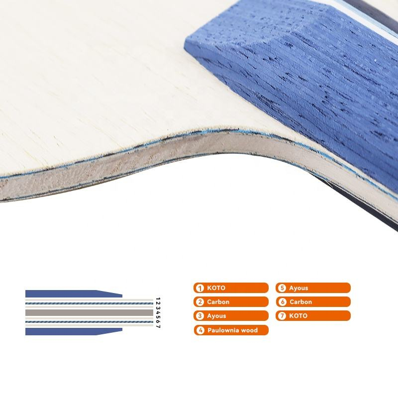ไม้ปิงปองคาร์บอนไฟเบอร์สีน้ำเง - Table Tennis Racket บทวิจารณ์และราคา